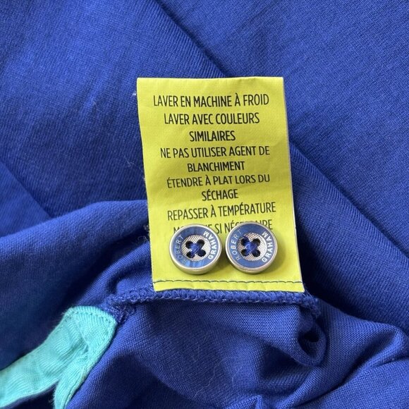 Robert Graham Shirt Mens Large Classic Fit Blue Solid Polo Colorful Short Sleeve - Picture 9 of 12